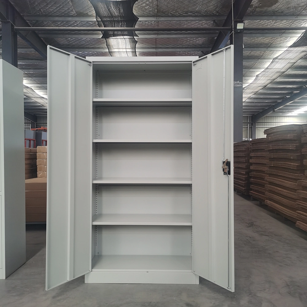 2 Swing Door 4 Shelves Storage Steel File Cabinet for Office Warehouse